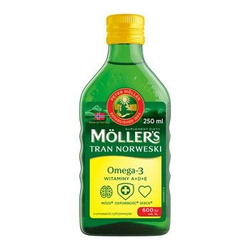 Moller`s Tran Norweski o aromacie cytrynowym, płyn, 150 ml